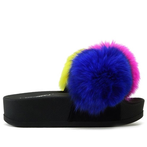 JEFFREY CAMPBELL “EDIE POM” platform slippers - Picture 3 of 8
